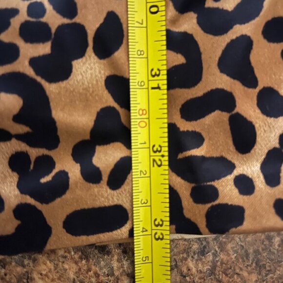 Vintage Cache Halter Dress Size 2 Y2K Cocktail Glam Evening Leopard Satin Edgy - Picture 12 of 13